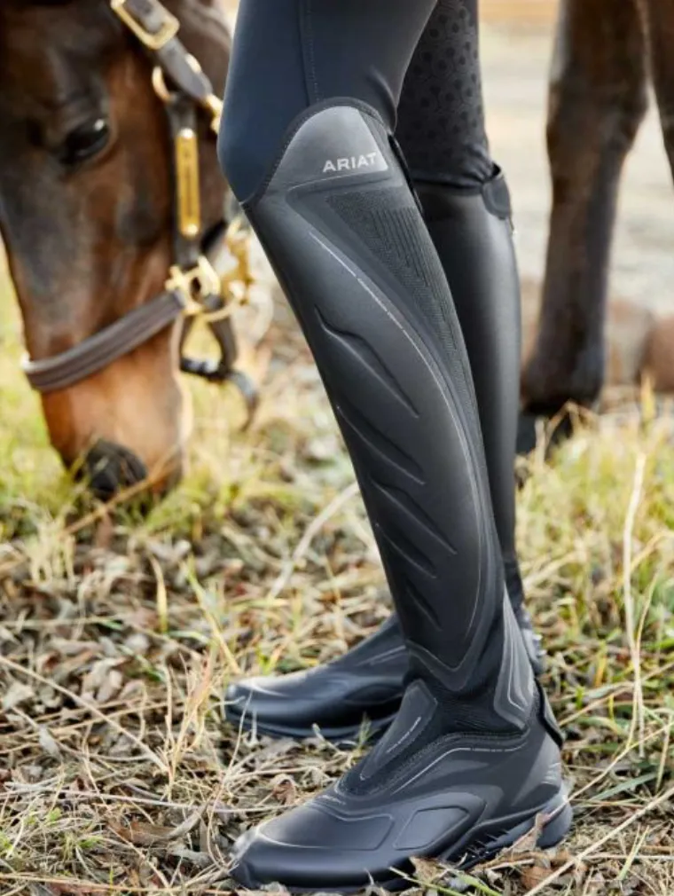 Riding boots in stirrup